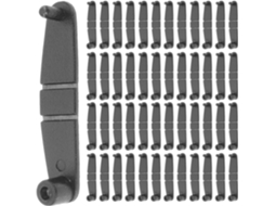 Aboofan Clips Dobráveis De Plástica Preto Com Design Flexível 100 Peças Para Chaveiros, Idealis Para Uso Dário E