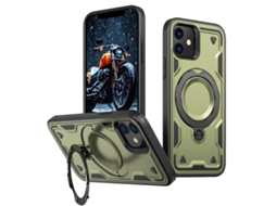 Capa Armor Híbrida Pc Tpu Para Iphone 12 - Suporte De Anel Magsafe
