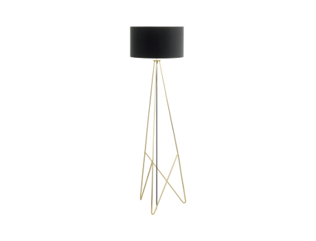 Candeeiro de Pé  Camporale 154x45cm  Dourado e Preto