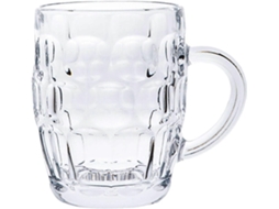Caneca de Cerveja Clássica, Estilo Antigo de Pub, Alça e Padrão de Covinhas AQUAFORGE