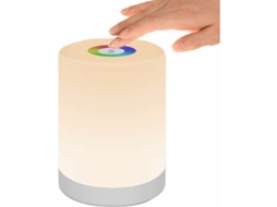 1 Luminária Noturna Led, Abajur Inteligente de Cabeceira, Controle de Toque com Intensidade Ajustável, Recarregável Via Usb BRILVIBERA
