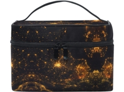 Nécessaire Bolsa de Maquiagem com Zíper em Formato Nebulosa Espacial Tecido Zíper Viagens | S/MARCA