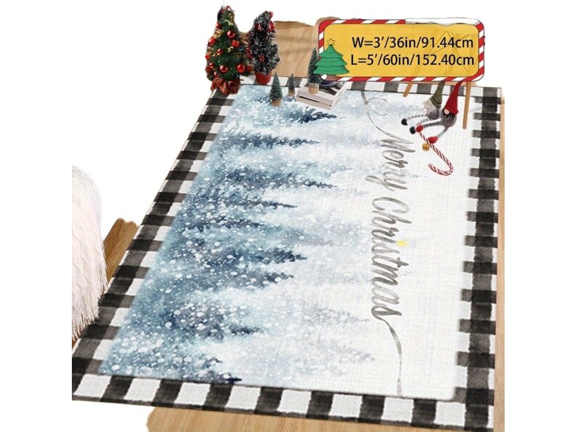 Tapete De Natal Zulida Com Flocos De Neve Vayotoy