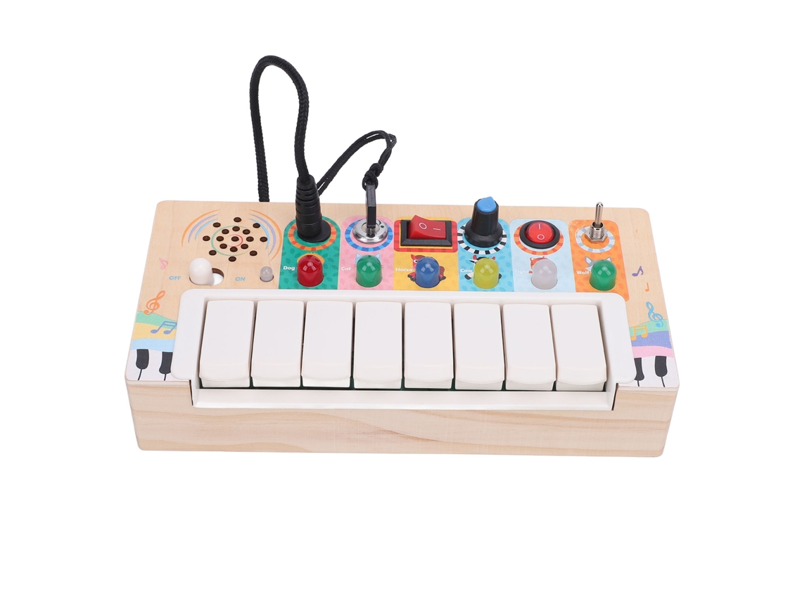 Ats brinquedo de Tábua Eletrônica para Bebês Tábua de Piano de Madeira Multifuncional para Educação Infantil e Entretenimento Diário