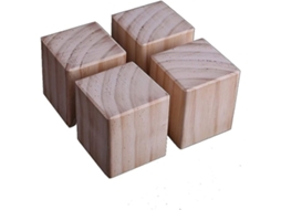 Conjunto De 4 Pernas De Madeira Para Móveis, Extensões Para Móveis, Pés Para Móveis, Extensões De Cama 5x5x8cm Slowmoose