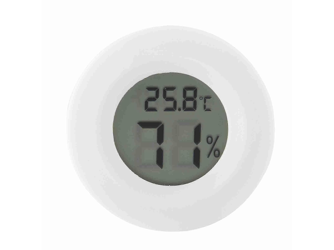 Termômetro E Higrômetro Digital Lcd Redondo Mini Para Répteis