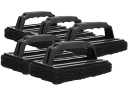 Conjunto De 5 Escovas De Limpeza Para Churrasqueira Com Cabo Preto