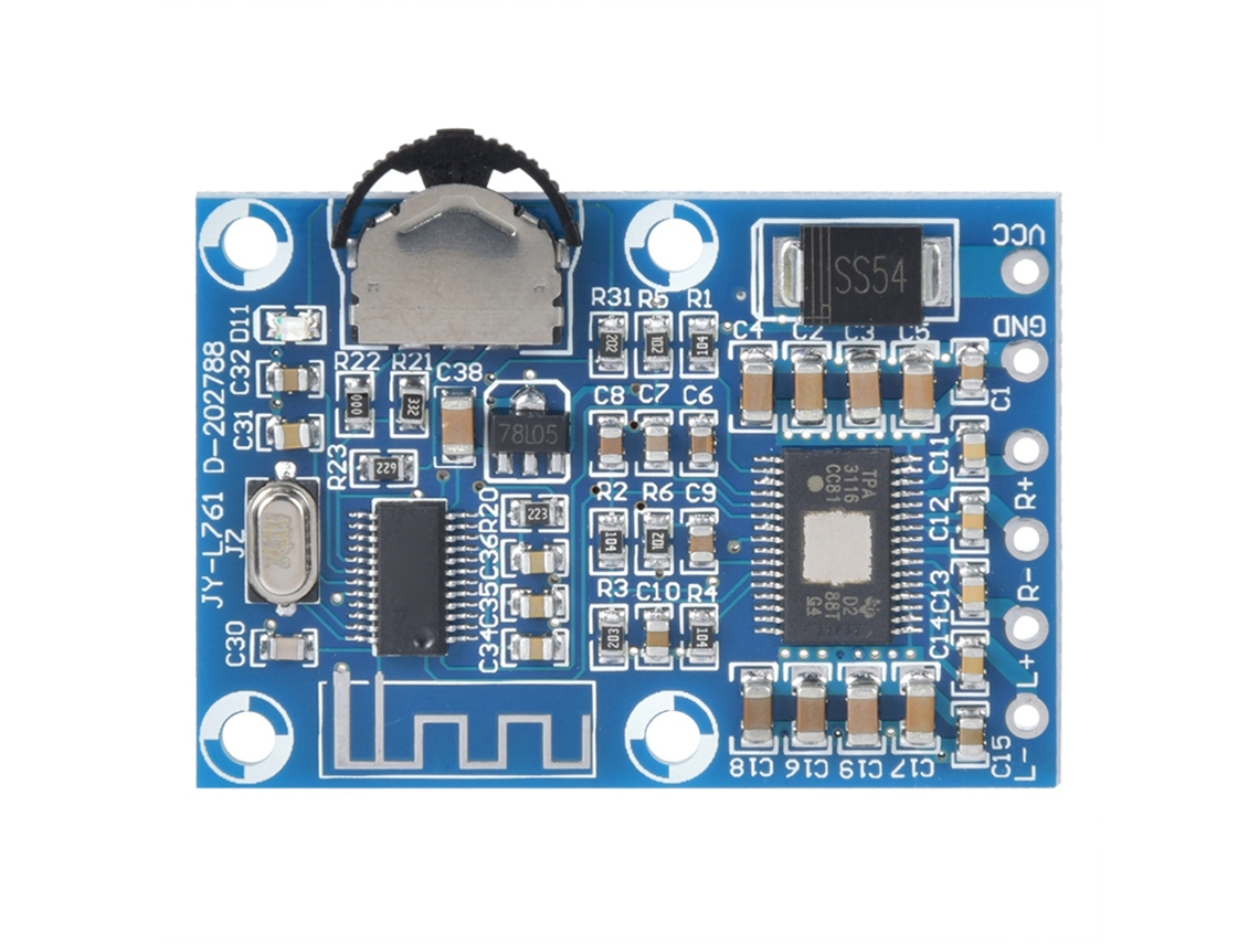 Placa de Amplificador de Potência Dual 50W x 2 TPA3116D2 com Controle de Volume Digital S/MARCA