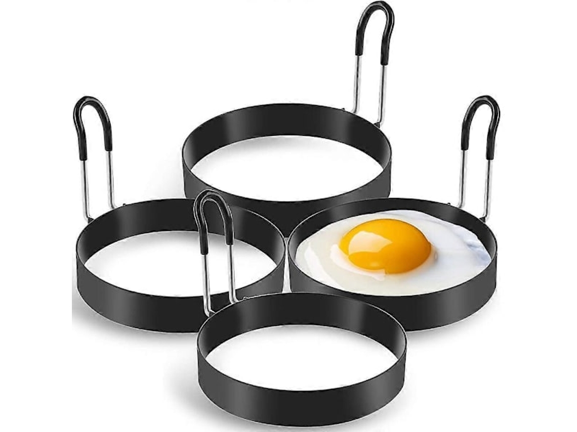 Conjunto De 4 Aros Para Ovos, Forma De Aço Inoxidável Para Ovos, Panquecas E Omeletes