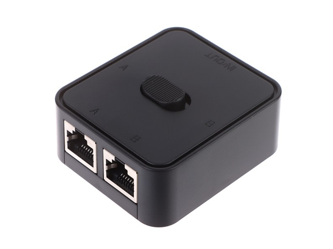 Switch De Rede Gigabit De 2 Portas Rj45 Cat 5/6 Lan Hub, Preto, Tamanho Único. Aquaforge