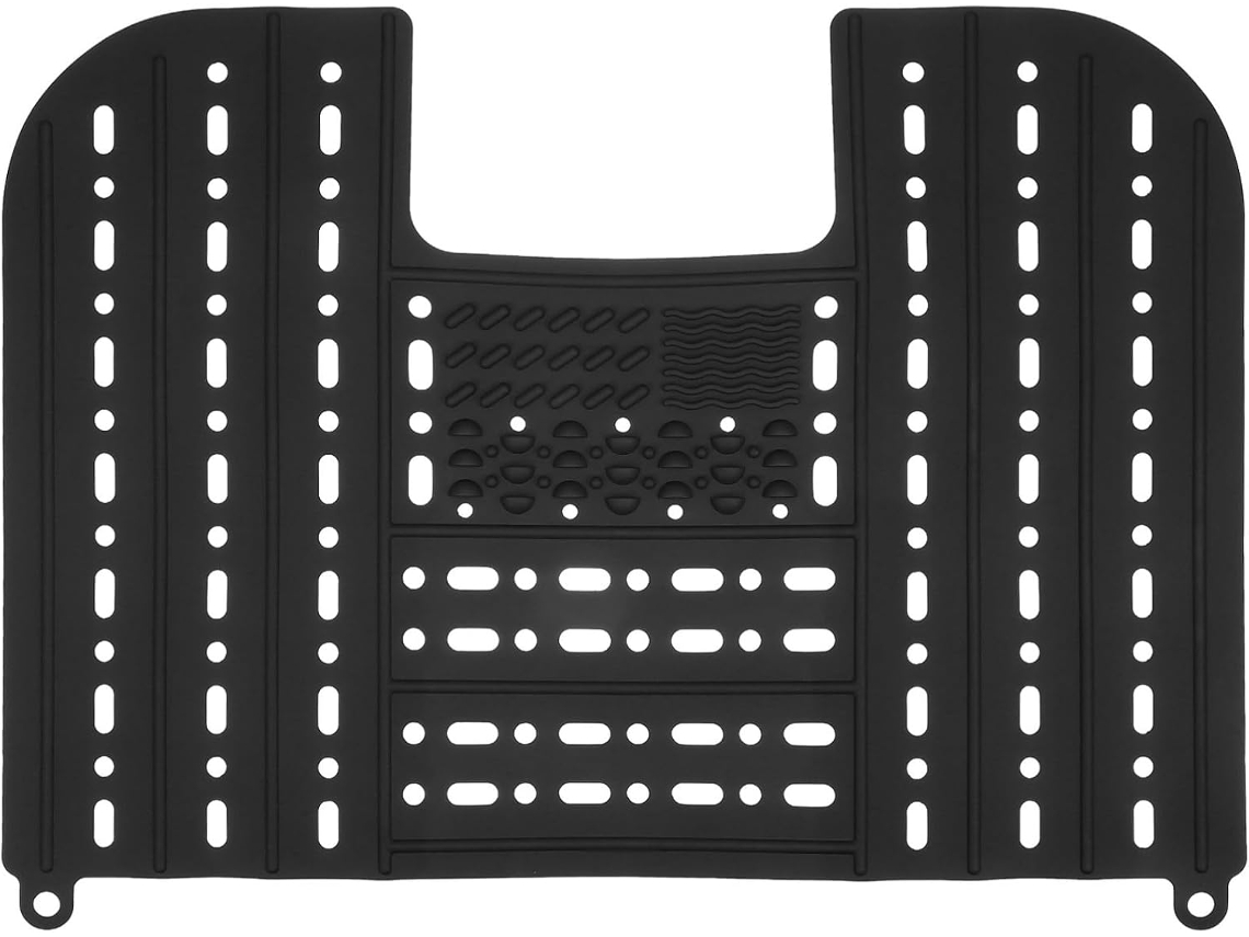 Tapete De Silicone Preto Para Pia Banheiro Ganazono, 55x43 Cm, Com Função De Secagem E Limpeza Pincéis, Ideal Para