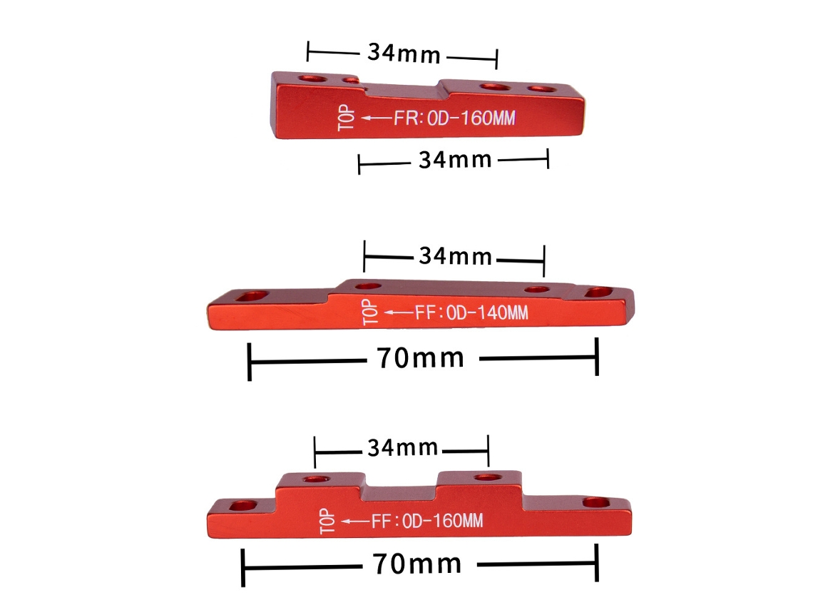 Adaptador de Freio a Disco Mali Flat Mount Ultraleve para Bicicleta de Estrada com Rotor 140mm/160mm