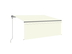 Retractable Awning, Retractable Awnings Vidaxl Creme Alumínio (3 X 2.5 M)