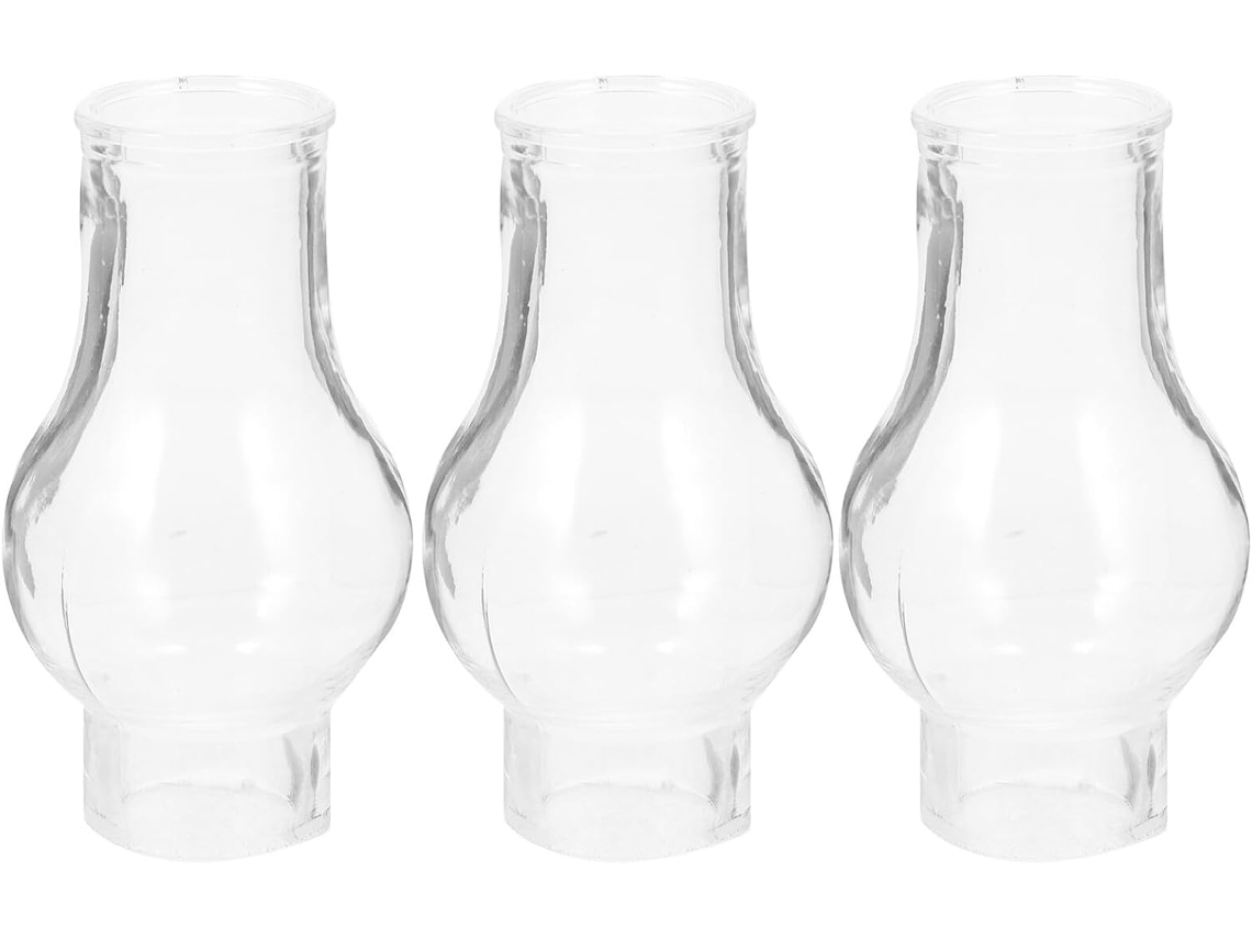 Conjunto de 3 Peças de Vidro para Lamparina de Óleo Antiga, Resistente Ao Calor e Ao Vento, Acessório para Casa. SFUSHOS