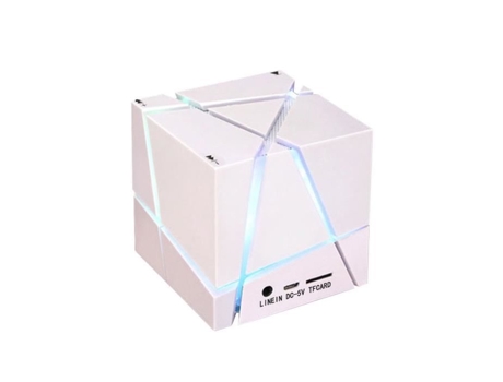 Coluna Portátil WOTUMEO Magic Cube (Bluetooth - Branco)