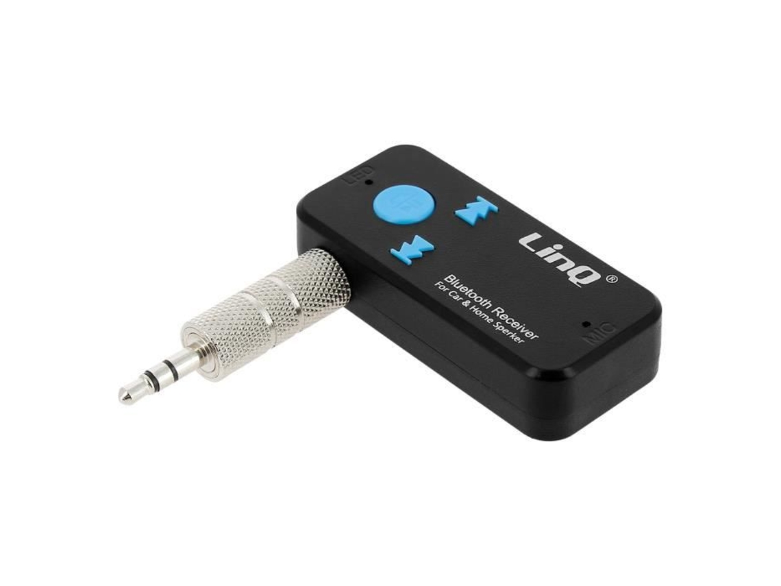 Receptor De Áudio Bluetooth, Linq, Adaptador Para Conector De 3,5 Mm, Bluetooth 4.1, Mãos Livres, Preto