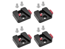Adaptador de placa de liberação rápida de bateria universal Slowmoose V-Mount 1/4 preto