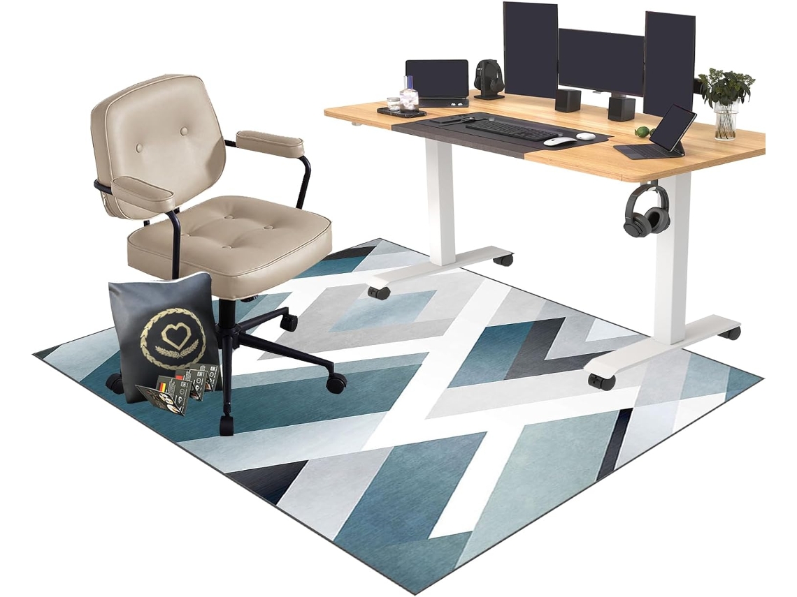 Tapete Protetor Cadeira Gamer Antiderrapante 80 X 140 Cm Piso Chão Cadeiras Escritório, Pisos