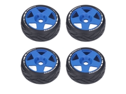 Mali 4 Pcs Rodas Rc Gt 1/8 Pneus de Corrida com Apoio 17mm Alto Grip Resistente Ao Desgaste Azul
