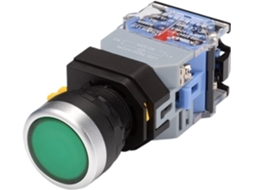 Botão De Pressão Iluminado La38 22mm Com Trava Automática E Reset, Botão Plano De 24v, Vermelho E Verde, Com Botão De