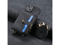 Lurelia Capa Carteira Com Zíper Para Iphone 7/8, Preto