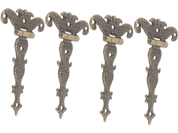Conjunto De 4 Retrô Liga Metálica Estilo Vintage Para Móveis Madeira,