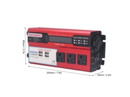 Inversor De Carro 500w 3 Tomadas 4 Usb Lcd