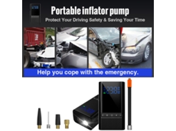 Aetheria bomba de Ar Portátil Sem Fio Carro Pneu 4000mah Compressor Digital Led Recarregável