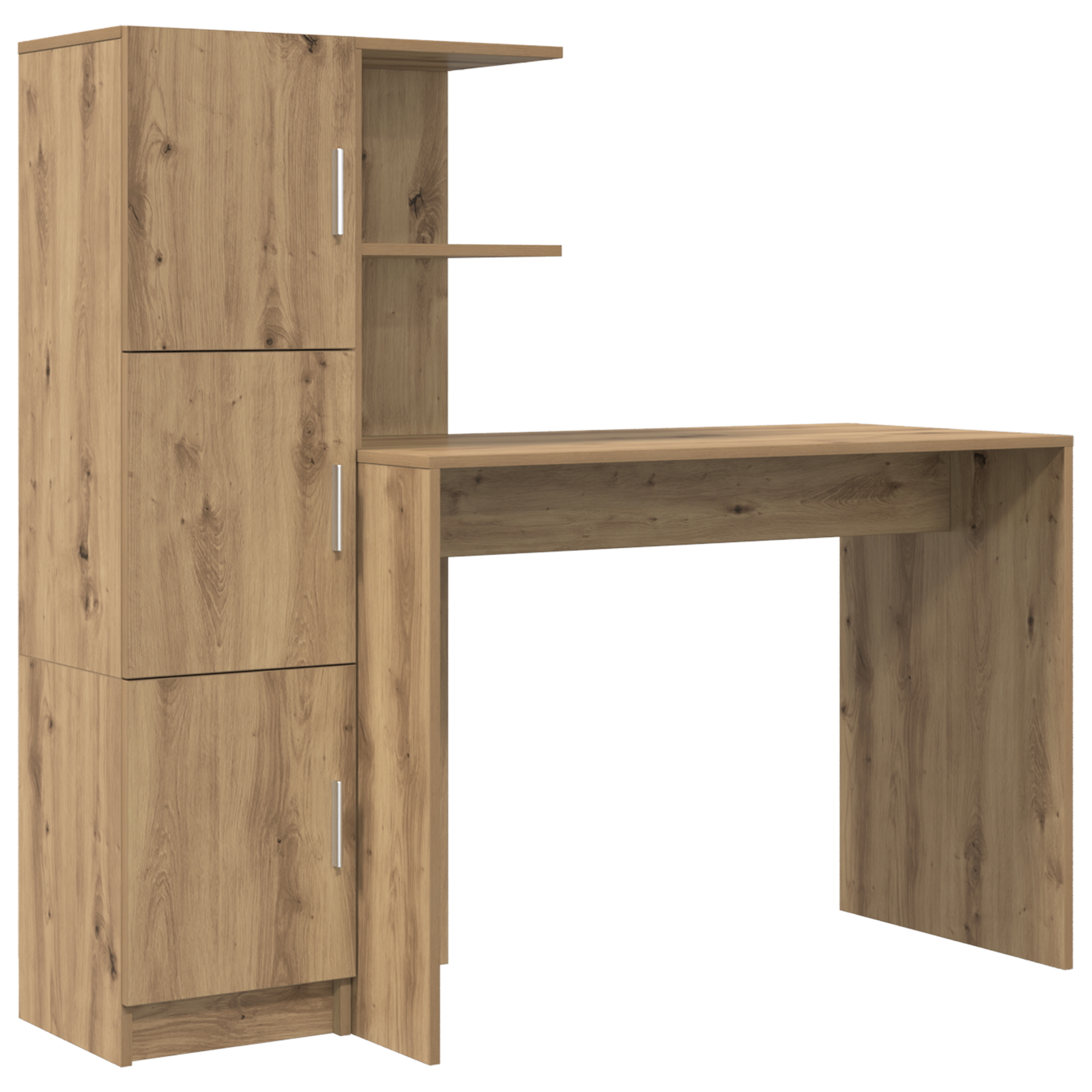 Conjunto 2 Mesa De Casa Vidaxl Castanho Derivados De Madeira (133.5 X 50 X 124 Cm)