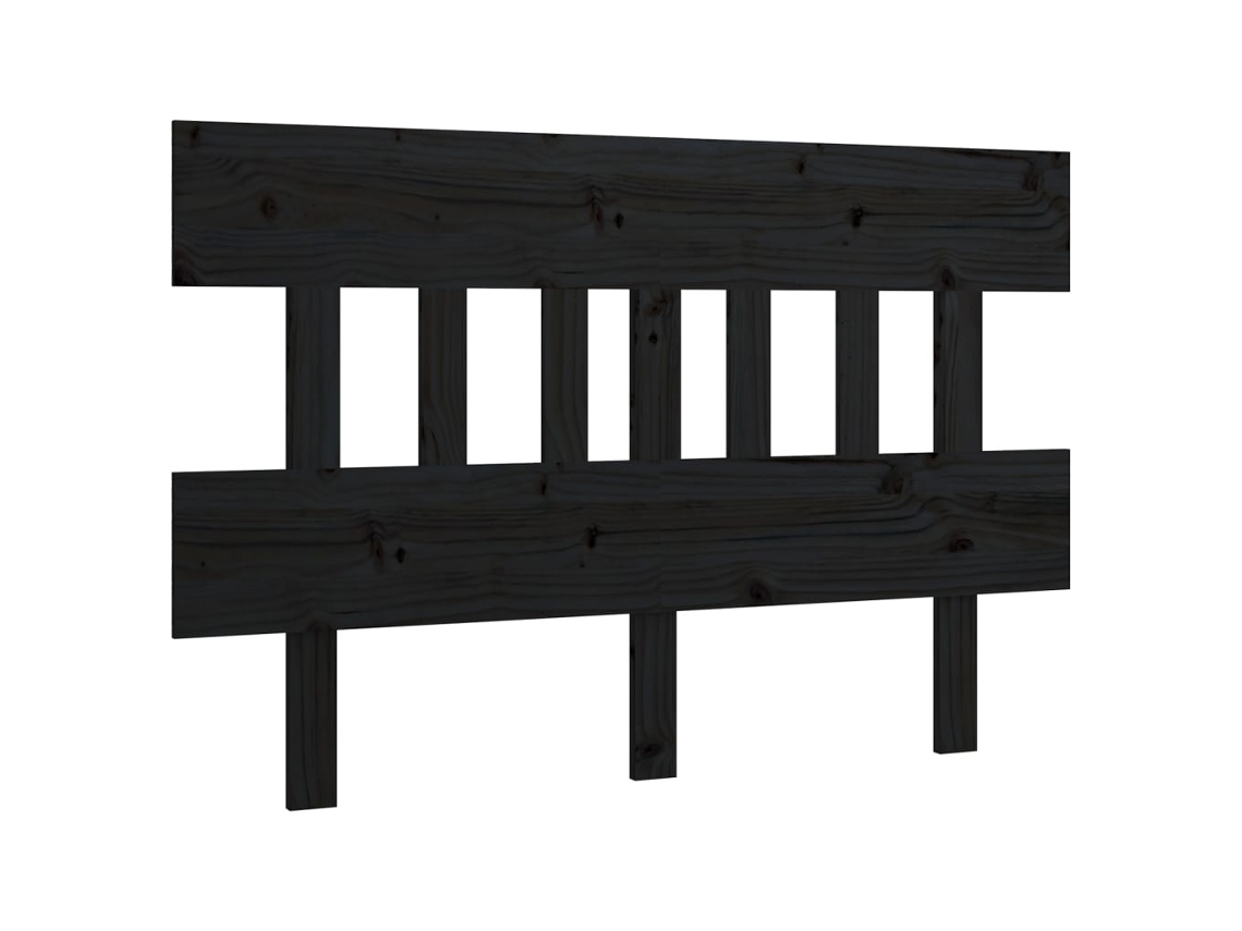 Bed Headboard, Bed Headboards Vidaxl Preto Madeira De Pinho (123.5 X 81 Cm)