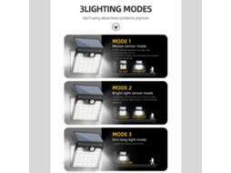 Rebe-lâmpadas Solares De Parede Para Exterior Jardim Luz Com Sensor De Movimento Impermeável