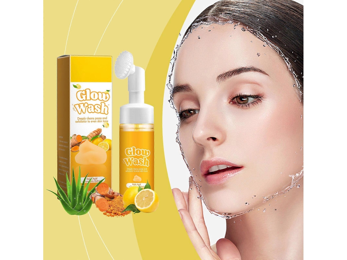 Sabonete Facial De Cúrcuma, Iluminador, Cuidado Suave, Espuma Nutritiva, 100ml (flye2829)