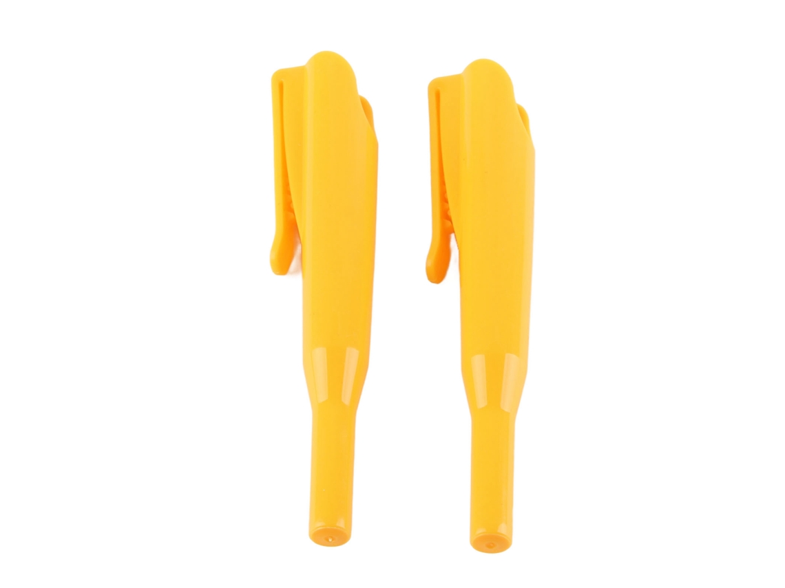 2 Peças Capa Para Lápis De Carpinteiro Nariz Longa Com Clipe Para Marcadores De Madeira Buraco Profundo Amarelo