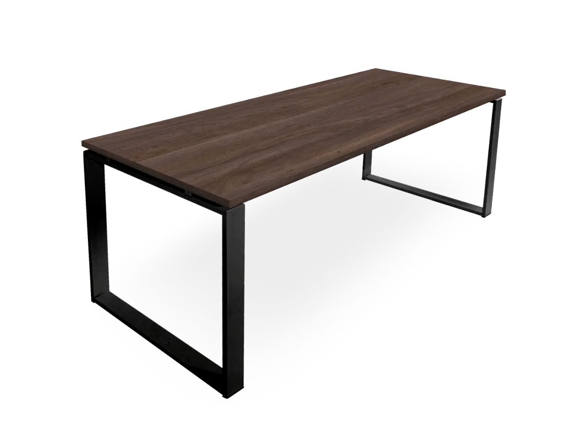 Mesa de quadro fechado. 180x60cm. Noz. OFILIKE