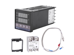 Kit Controlador De Temperatura Digital Pid Rex-c100 Com Alarme 0℃~1300℃ Ac110v-240v