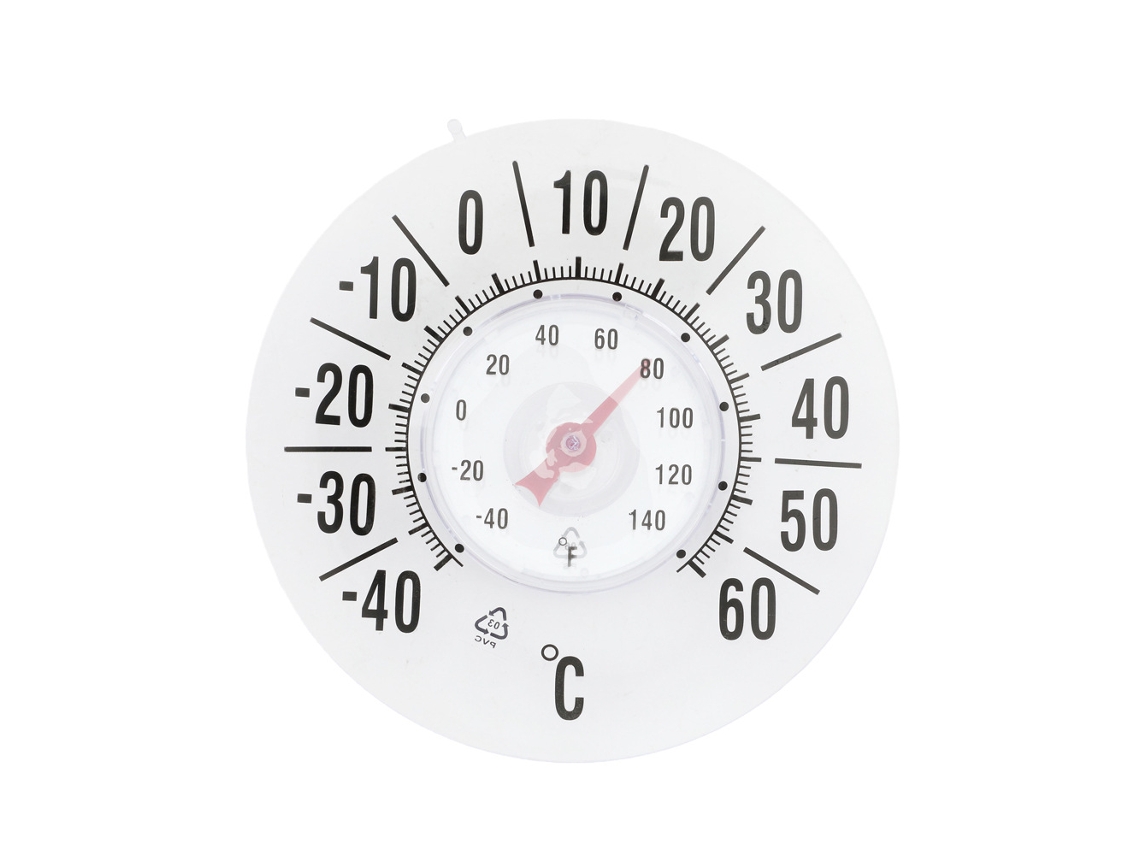 Medidor Sem Fio com Ventosa Interno/externo Relógio Preciso, Acessório Meteorológico Compacto e Durável para Casa, Quarto Ou Janela. X001