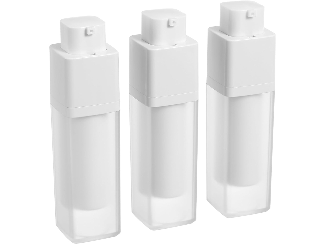 Nuobesty De 3 Frascos De Viagem A Vácuo Para Cosméticos, Recipientes Para Produtos De Cuidados Com A Pele E