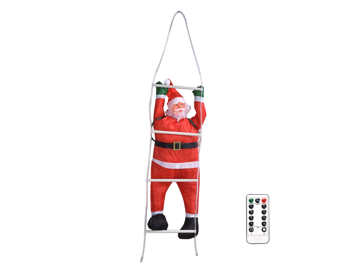 Mali decoração de Natal Papai Noel Escalando Corda Led Luzes 8 Modos Usb 90cm