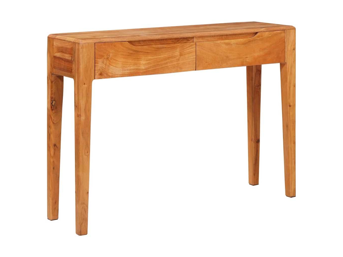 Vidaxl Aparador Castanho 110 X 30 X 80 Cm Madeira Sólida De Acácia
