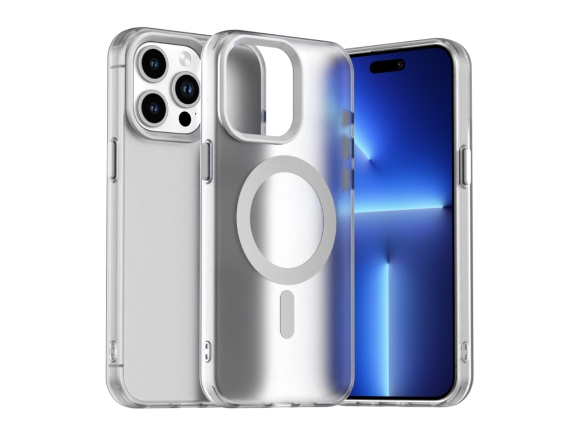 Capa Híbrida Para Iphone 15 Pro Max - Pc E Tpu Com Magsafe | Candy Design - Branca