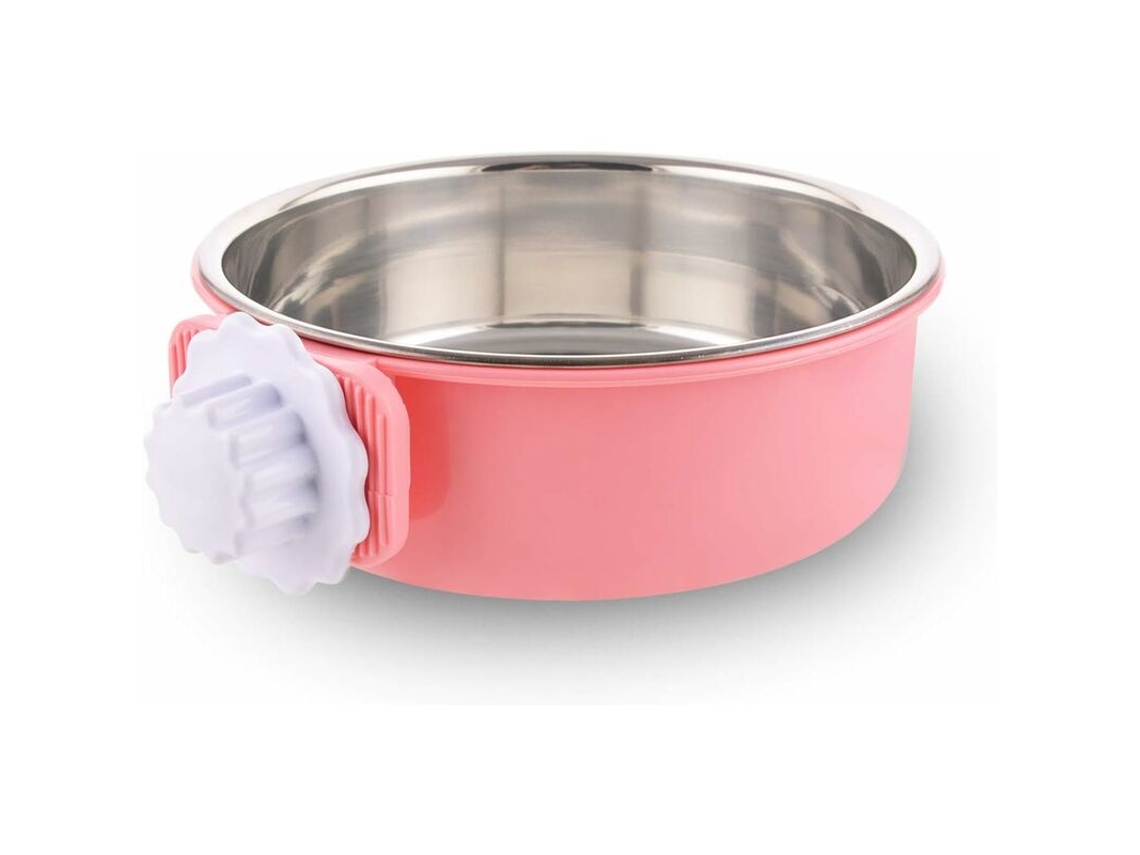 Tigela para Cães, Gatos, Coelhos e Pássaros, Removível, em Aço Inoxidável, para Pendurar em Gaiolas. Ideal para Água AQUAFORGE
