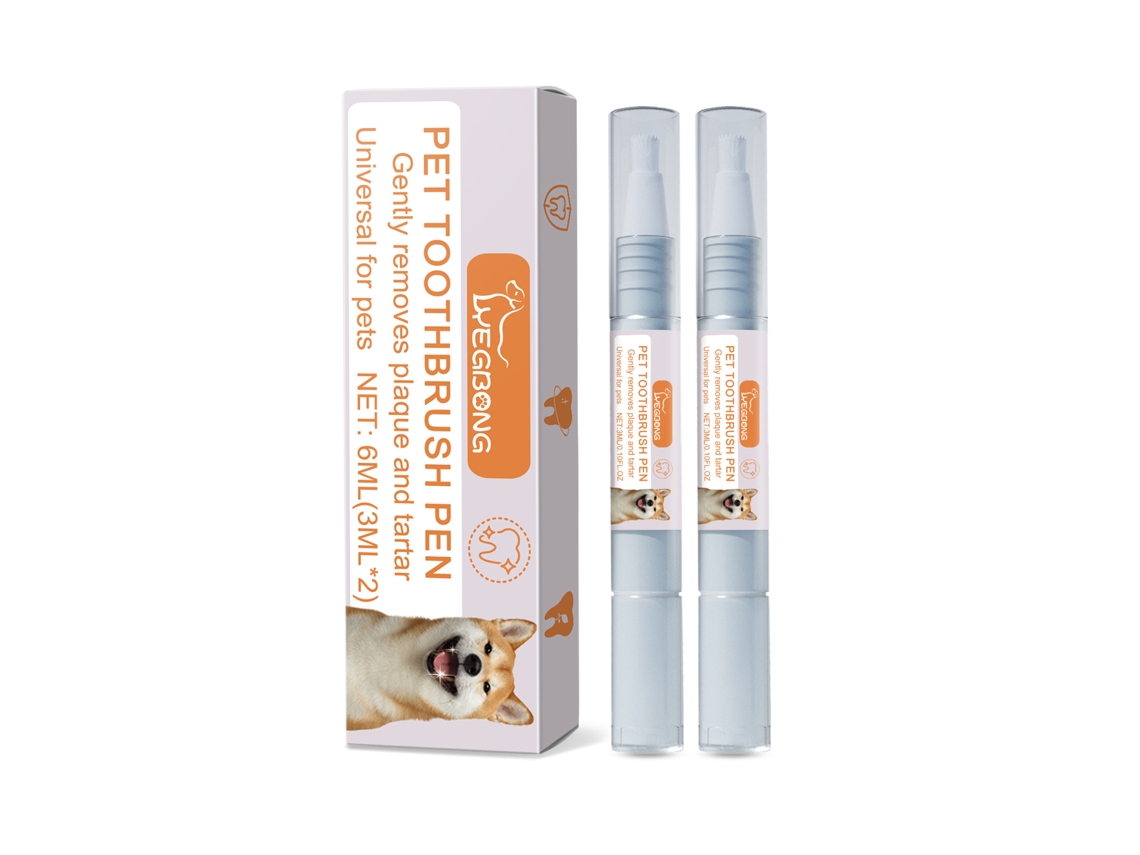 Caneta de Escova de Dentes LAXISCREED para Cães e Gatos, Combate Tártaro e Placa de Forma Segura