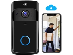 Câmera de Vídeo com Campainha Wifi Sem Fio Atualização 2021 Segurança Ip5 À Prova D'Água Hd em Tempo Real UISAVE