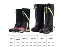 Gaiters de Neve para Caminhada S/MARCA