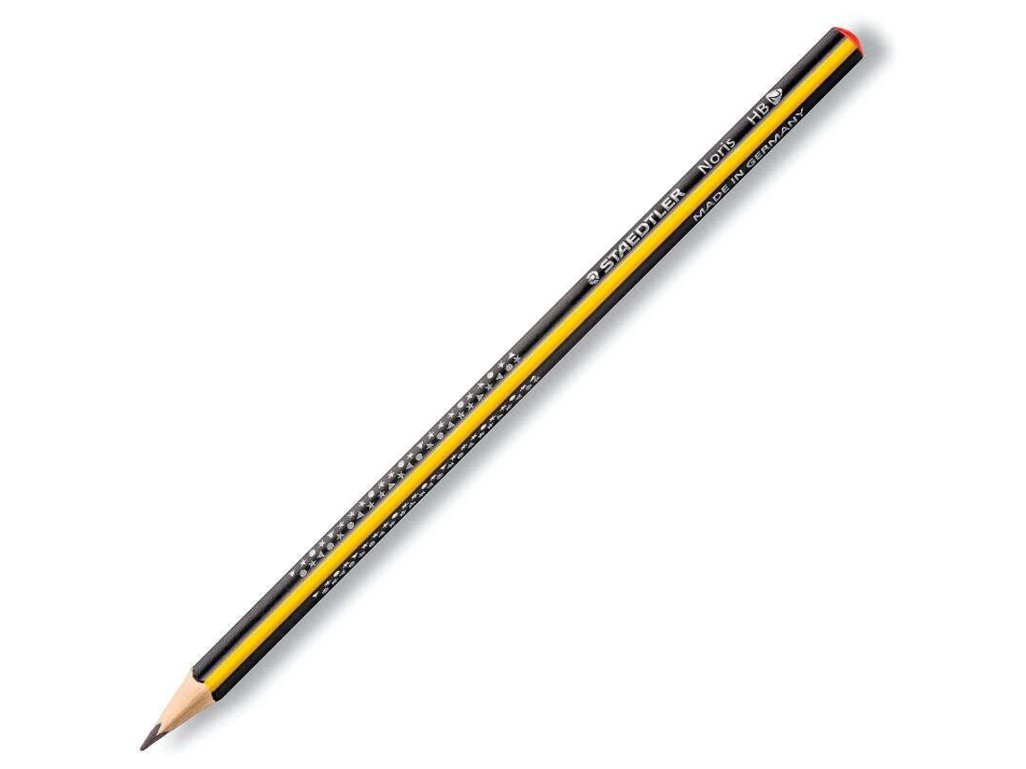Lápis Triangular De Grafite Staedtler Noris 183 Chumbo Hb Ultra Resistente De 2mm Madeira De Florestas Sustentáveis