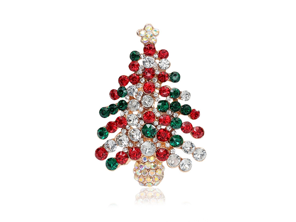Broche De Natal Com Strass Acessório De Roupa Presente
