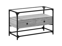 Móvel de TV MAISON EXCLUSIVE com tampo de vidro em derivados de madeira cinzento sonoma (60x35x51 cm)