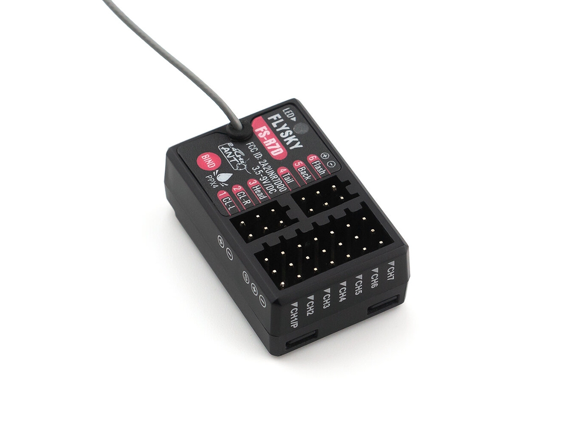 Receptor Flysky Fs r7d de 2,4 Ghz, 7 Canais, Protocolo Ant, Saída Pwm/ppm, para Transmissor Fs g7p. MDUG