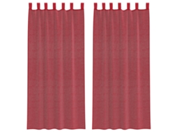 Voile Curtain, Voile Curtains Vidaxl Vermelho Tecido (140 X 245 Cm)