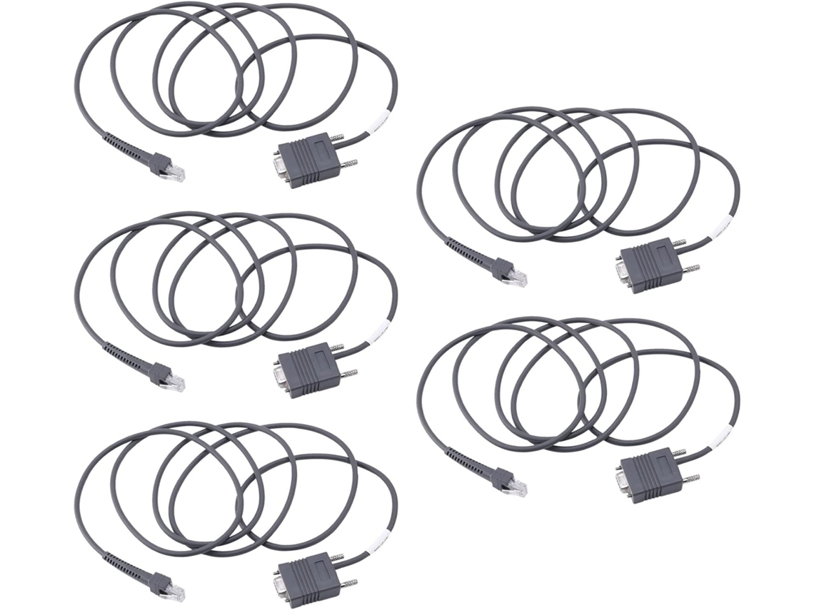 Cabo serial RS232 LS2208 SFUSHOS, 6,5 pés (aproximadamente 1,98 m) para scanner
